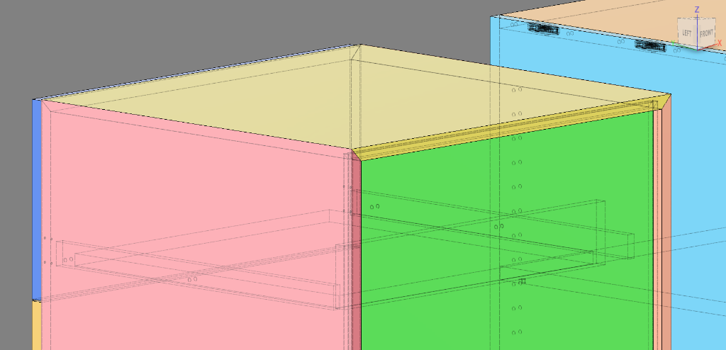 45-degree miter folded joint assembly for clean seamless carcasses