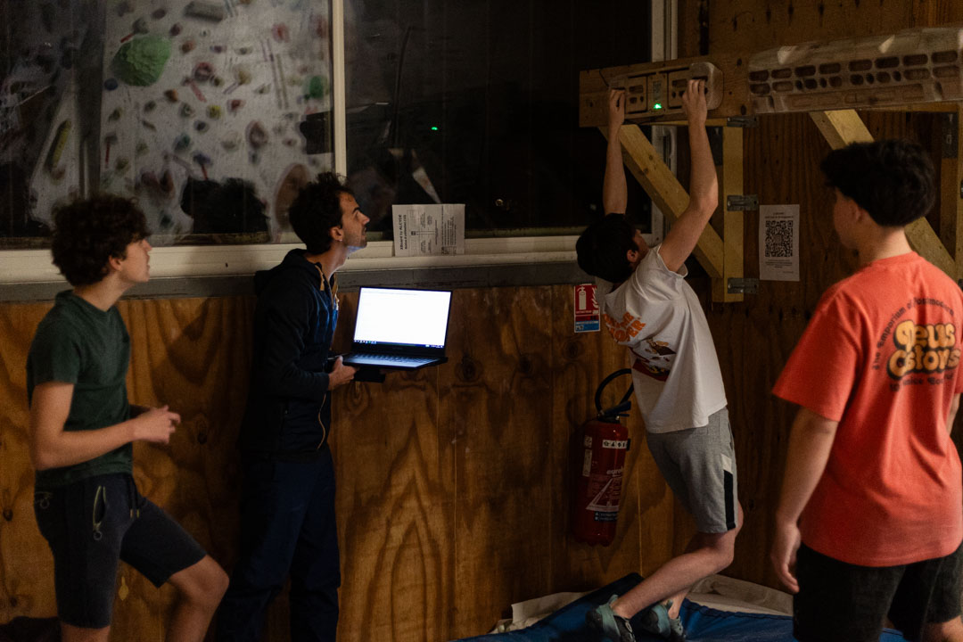 Real-world testing and application reading with climbing school students.